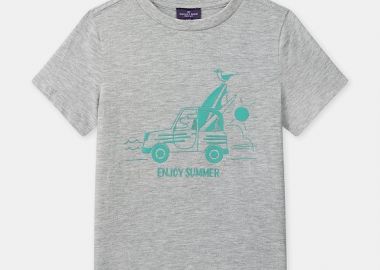 Παιδική Μπλούζα για Αγόρια Enjoy Summer ΓΚΡΙ - SERGENT MAJOR - 