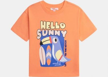 Παιδική Μπλούζα για Αγόρια Hello Sunny ΠΟΡΤΟΚΑΛΙ - DPAM - 