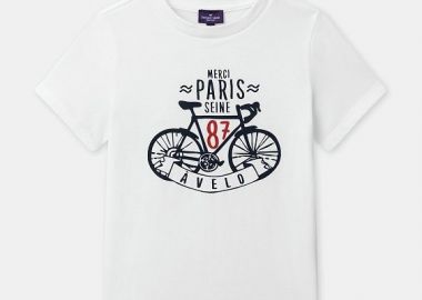 Παιδική Μπλούζα για Αγόρια Merci Paris ΛΕΥΚΟ - SERGENT MAJOR - 