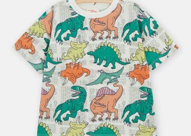 Παιδική Μπλούζα για Αγόρια Multicolour Dino ΕΚΡΟΥ - DPAM - 