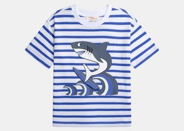 Παιδική Μπλούζα για Αγόρια Stripped Shark ΜΠΛΕ - DPAM - 