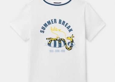 Παιδική Μπλούζα για Αγόρια Summer Break ΛΕΥΚΟ - SERGENT MAJOR - 