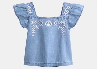 Παιδική Μπλούζα για Κορίτσια Denim Boho ΜΠΛΕ - DPAM - 