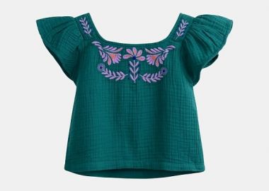Παιδική Μπλούζα για Κορίτσια Emerald Flowers ΠΡΑΣΙΝΟ - DPAM - 