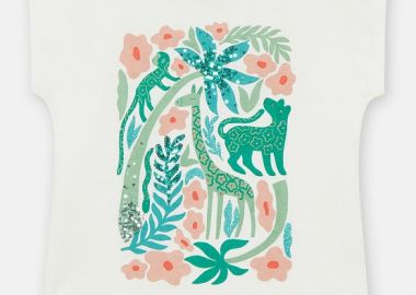 Παιδική Μπλούζα για Κορίτσια Green Jungle ΕΚΡΟΥ - DPAM - 