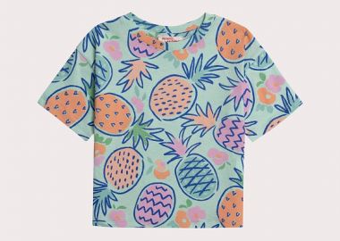 Παιδική Μπλούζα για Κορίτσια Pineapple Art ΤΥΡΚΟΥΑΖ - DPAM - 