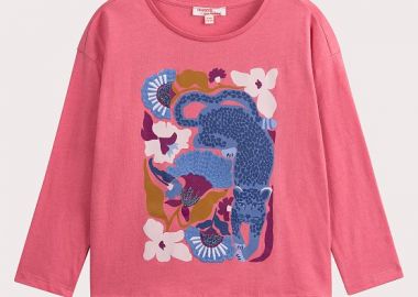 Παιδική Μπλούζα για Κορίτσια Pink Leopard ΛΕΥΚΟ - DPAM - 