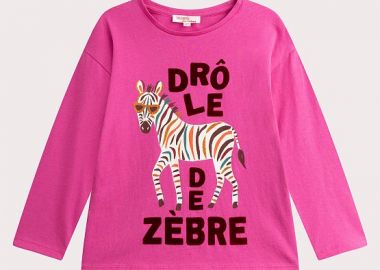 Παιδική Μπλούζα για Κορίτσια Pink Zebra ΡΟΖ - DPAM - 