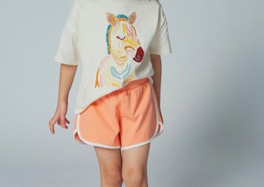 Παιδική Μπλούζα για Κορίτσια Zebra Embroidery ΛΕΥΚΟ - DPAM - 