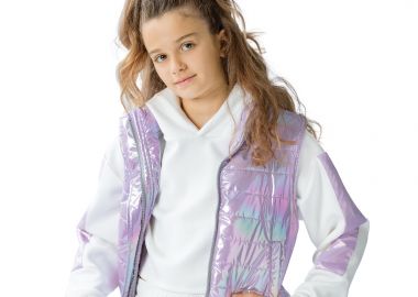 Παιδική μπλούζα μακρυμάνικη κροπ για κορίτσι - Λευκό 16-224208-5 - energiers - 