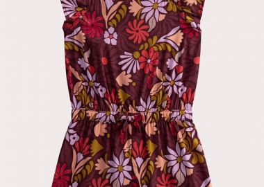 Παιδική Ολόσωμη Φόρμα για Κορίτσια Dark Floral ΠΟΛΥΧΡΩΜΟ - DPAM - 