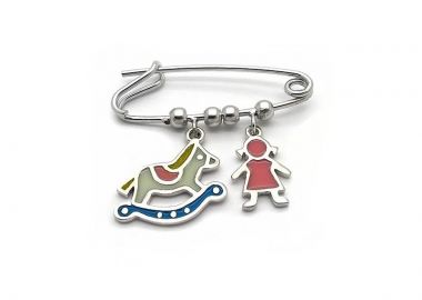 Παιδικη Παραμανα με κοριτσάκι και αλογάκι - Asimenio - 