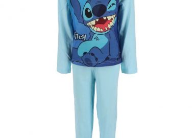 Παιδική Πιτζάμα Χειμωνιάτικη Βαμβακερή Disney Lilo and Stitch Γαλάζιο - Disney Lilo and Stitch - 