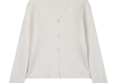 Παιδική πλεκτή ζακέτα ριπ για κορίτσι - Εκρού 16-224200-6 - energiers - 