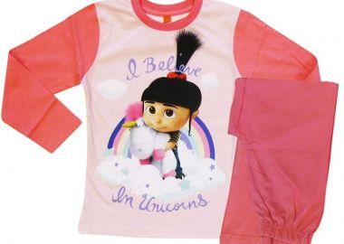 Παιδική Πυτζάμα Minions Μακρυμάνικη Ροζ Ροζ - Disney - 