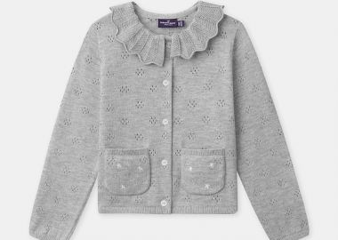 Παιδική Ζακέτα για Κορίτσια Cosy Grey ΓΚΡΙ - SERGENT MAJOR - 