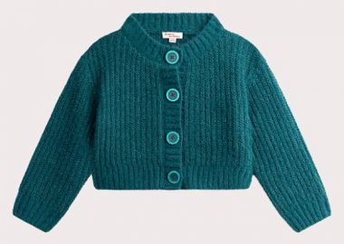 Παιδική Ζακέτα για Κορίτσια Dark Green Knit ΠΡΑΣΙΝΟ - DPAM - 