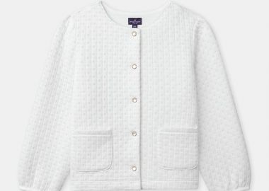 Παιδική Ζακέτα για Κορίτσια Honeycomb White ΛΕΥΚΟ - SERGENT MAJOR - 