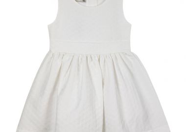 Παιδικό αμάνικο ανάγλυφο φόρεμα για κορίτσι - Εκρού 45-224374-7 - energiers - 