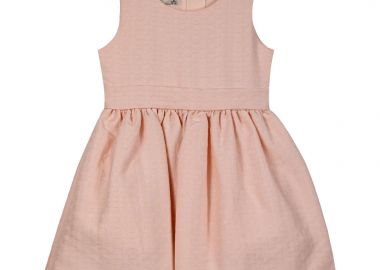 Παιδικό αμάνικο ανάγλυφο φόρεμα για κορίτσι - ΠΟΥΔΡΑ 45-224374-7 - energiers - 