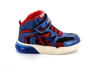 Παιδικό Αθλητικό Μποτάκι για Αγόρι με On-Off Φωτάκια Ανατομικό Geox Spiderman Χρώματος Μπλε J269YC 011CE C4226 - GEOX - 