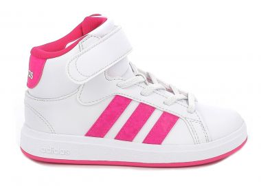 Παιδικό Αθλητικό Μποτάκι για Κορίτσι Adidas Grand Court Mid K Χρώματος Λευκό JR0806 - ADIDAS - 
