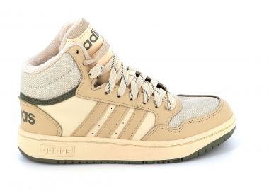 Παιδικό Αθλητικό Μποτάκι για Κορίτσι Adidas Hoops Mid 3.0k Χρώματος Μπεζ IF7738 - ADIDAS - 