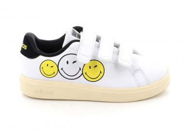 Παιδικό Αθλητικό Παπούτσι Adidas Advantage Smiley Cf I Χρώματος Λευκό IH6251 - ADIDAS - 