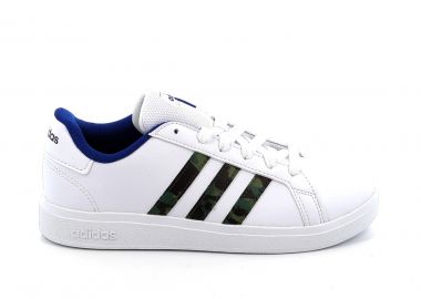 Παιδικό Αθλητικό Παπούτσι για Αγόρι Adidas Grand Court Lifestyle Lace Tennis Shoes Χρώματος Λευκό GV6796 - ADIDAS - 