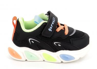 Παιδικό Αθλητικό Παπούτσι για Αγόρι Garvalin με Φωτάκια Χρώματος Μαύρο 251808-A054 - GARVALIN - 