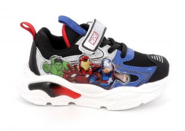 Παιδικό Αθλητικό Παπούτσι για Αγόρι Marvel Avengers με Φωτάκια Χρώματος Μαύρο AV001455 - MARVEL - 