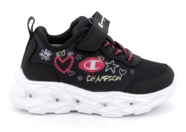 Παιδικό Αθλητικό Παπούτσι για Κορίτσι Champion Funfair Print G Td Low Cut Shoe με Φωτάκια Χρώματος Μαύρο S33234-KK009 - CHAMPION - 