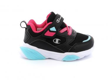 Παιδικό Αθλητικό Παπούτσι για Κορίτσι Champion Wave G Ps Low Cut Shoe με Φωτάκια Χρώματος Μαύρο S32781-KK006 - CHAMPION - 