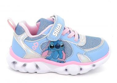 Παιδικό Αθλητικό Παπούτσι για Κορίτσι Disney Stitch με Φωτάκια Χρώματος Σιελ LS001815 - DISNEY - 