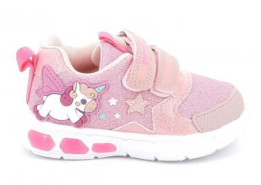 Παιδικό Αθλητικό Παπούτσι για Κορίτσι Garvalin με Φωτάκια Χρώματος Ροζ 262720-A032 - GARVALIN - 