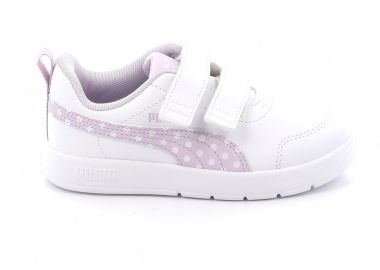 Παιδικό Αθλητικό Παπούτσι για Κορίτσι Puma Courtflex V3 Dotty V Ps Χρώματος Λευκό 398758-04 - PUMA - 