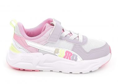 Παιδικό Αθλητικό Παπούτσι για Κορίτσι Puma Trinity 2 Lt Come On Ac + Ps Χρώματος Λευκό 405020-02 - PUMA - 