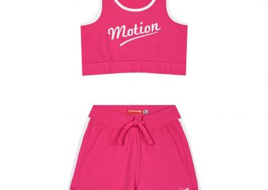 Παιδικό αθλητικό σετ 2 τεμάχια με τύπωμα για κορίτσι - ΦΟΥΞ 16-224285-0 - energiers - 