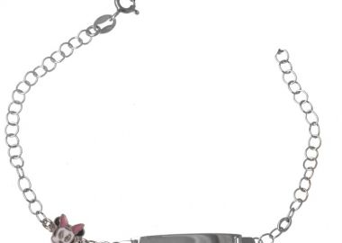 Παιδικό βραχιόλι ταυτότητα από ασήμι με την Minnie -  - 