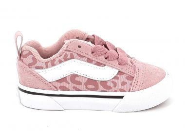 Παιδικό Χαμηλό Casual για Κορίτσι Vans Knu Skool Elastic Lace Χρώματος Ροζ Λεοπαρ VN000D0KFPR1 - VANS - 