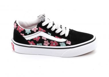 Παιδικό Χαμηλό Casual για Κορίτσι Vans Old Skool Glitter Flower Power Χρώματος Μαύρο VN000CYVBS51 - VANS - 