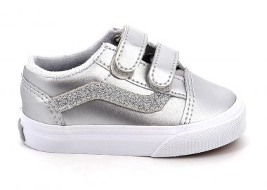 Παιδικό Χαμηλό Casual για Κορίτσι Vans Old Skool V Χρώματος Ασημί VN000CTG7VF1 - VANS - 