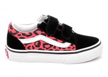 Παιδικό Χαμηλό Casual για Κορίτσι Vans Old Skool V Χρώματος Μαύρο Λεοπαρ VN000CYAFOC1 - VANS - 