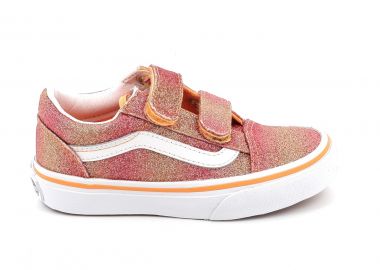 Παιδικό Χαμηλό Casual για Κορίτσι Vans Old Skool V Χρώματος Πορτοκαλί Glitter VN0A4BUVBS71 - VANS - 