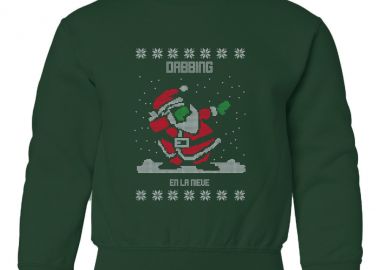 Παιδικό Χριστουγεννιάτικο Ugly Sweater dabbing Pop Culture Forest Green - Pop Culture - 