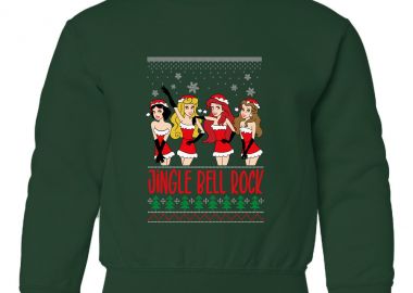 Παιδικό Χριστουγεννιάτικο Ugly Sweater Disney Princess Pop Culture Forest Green - Pop Culture - 