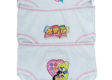 Παιδικό Eσώρουχο για Kορίτσια Σετ 3 Τεμαχίων Λευκό - Filinda - 