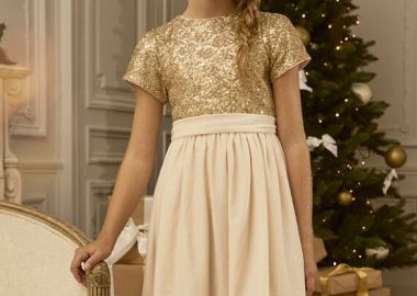 Παιδικό Φόρεμα για Κορίτσια Christmas Gold ΜΠΕΖ - SERGENT MAJOR - 