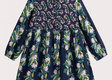 Παιδικό Φόρεμα για Κορίτσια Floral Patchwork ΜΠΛΕ - DPAM - 