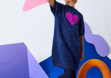 Παιδικό Φόρεμα για Κορίτσια Fluffy Heart ΜΠΛΕ - DPAM - 